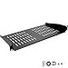 Rack Shelf by SimpleCord - Universal Cantilever Vented 1U Rack Tray For 19-inch Server Racks and Cabinets – Premium Heavy Duty Cold Rolled Steel Designed to Hold Network and AV Equipment
