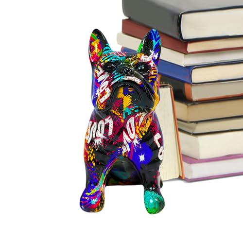 Sculpture de perro Bulldog decorativa para salones modernos y oficinas 8