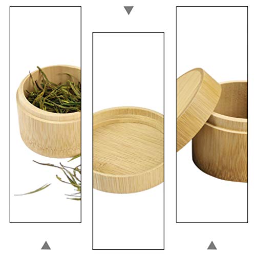 EXCEART 2 Unidades de Armazenamento de Folhas de ChÃ¡ de Bambu Em Vasilhas HermÃ©ticas para Armazena