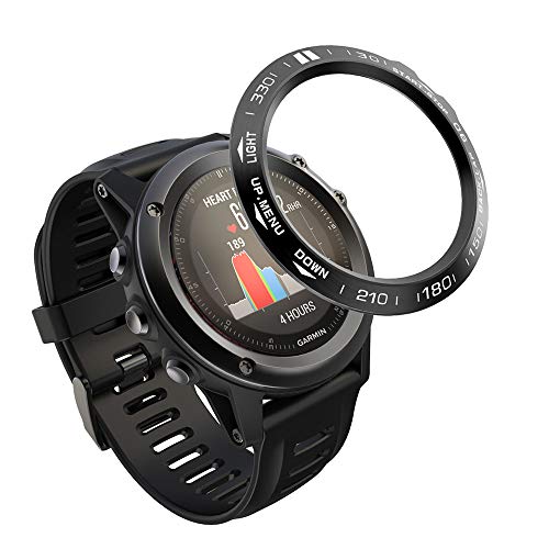 AISPORTS Anillo de Bisel Compatible con Garmin Fenix 3/Fenix 3 HR Cubierta Adhesiva de Bucle de...