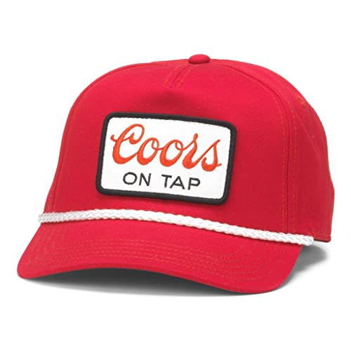 AMERICAN NEEDLE Coors Roscoe Adjustable Snapback Baseball Trucker Hat (23008A-COORS-RED)