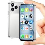 viqee Mini Smartphone mit HD Display 3+64 GB, Dual-SIM Android Handy,Perfekt für Kinder,Schüler und Studenten Kompaktes Touchscreen-Smartphone,Silber