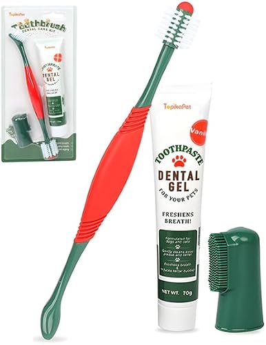 2packToothbrush&Toothpaste Set for Dogs&Puppy, Pets Oral Care Kit