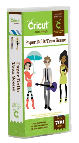 Cricut 2001320 Paper Dolls Teen Scene Card Making Cartridge cover