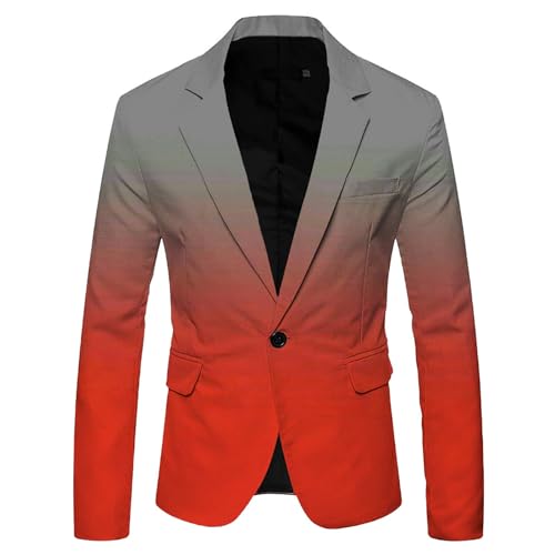 Chaqueta de traje para hombre con diseño degradado 3D y solapa elegante de bolsillo