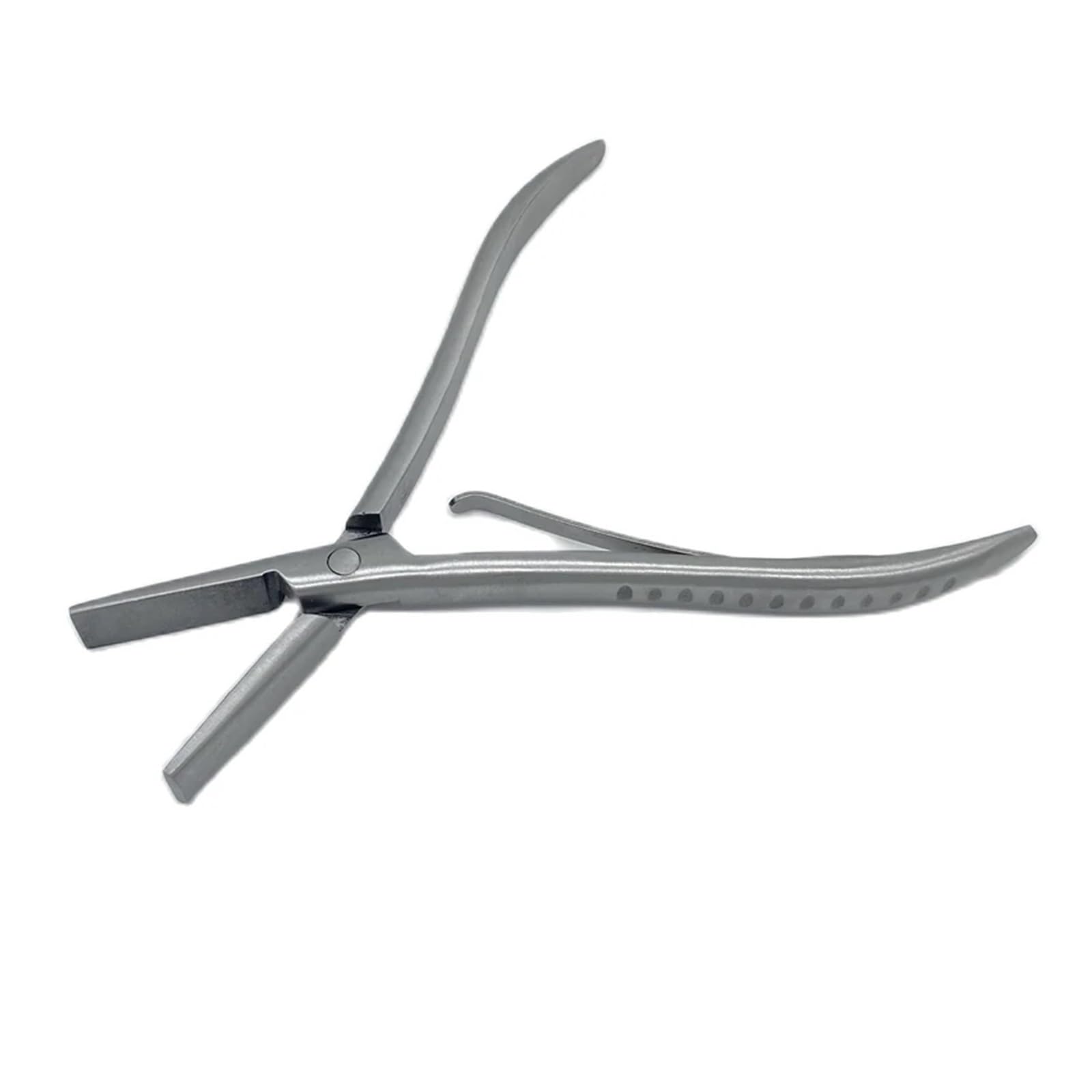 Jbjygsg One Color 3 Type 7 Inch Silver Stainless Steel Clamp Hair Extension Plier With Two Holes Keratin Hair Extensions Removal Tools(7 Inch Plier 02)