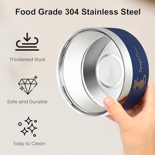 EinzigGeschenk Hundenapf Personalisiert, Personalisierte Metall Katzen- und Futternapf Hund & Wassernäpfe Mit Gravur Namen für Haustiere Geschenke, 10 Farben, 5 Größen (740 ML)