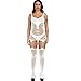 Produktbild cinnamou Damen Dessous Sexy Erotik Fischnetz Dessous, Frauen Hollow Out Reizwäsche Nachtkleid Negligee Babydoll Kleid Wäsche Netzs Flexibel Mini Kleid Nachtwäsche Lingerie Unterwäsche
