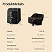COSORI Airfryer | Turbo Tower Compact | Heißluftfritteuse 2 Kammern Keramikbeschichtung | 8,6L Double Stack mit mehreren Lüfterstufen | 2700W| Schwarz | DC861