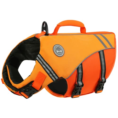 VIVAGLORY Sports Style Schwimmweste Hund, Hundeschwimmweste für Bootfahren, Auftrieb &...
