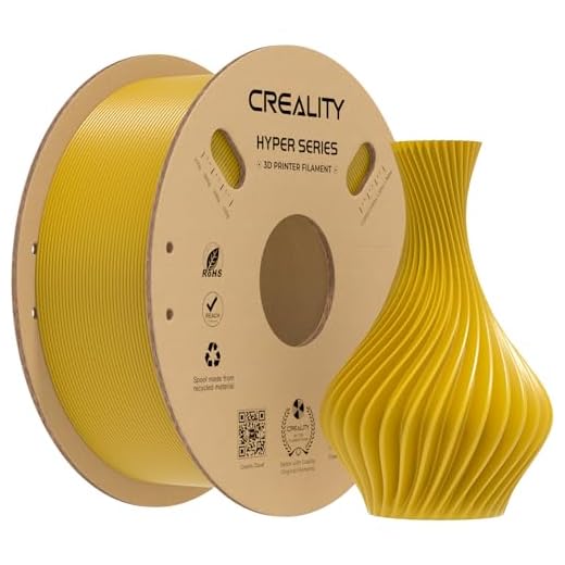 ⚡ Creality Hyper PLA Filament 1.75mm, Food-Grade PLA Material, High-Speed Printing 30–600mm/s, Smooth Extrusion, Low Stringing, Stable Performance, +/-0.03mm Accuracy, 1KG Spool (Gold)