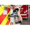 HAIX Fire Hunter USA أحذية مكافحة الحرائق النسائية المركبة ذات الأصابع المقاومة للماء مع نعل مضاد للانزلاق ونعل مبطن