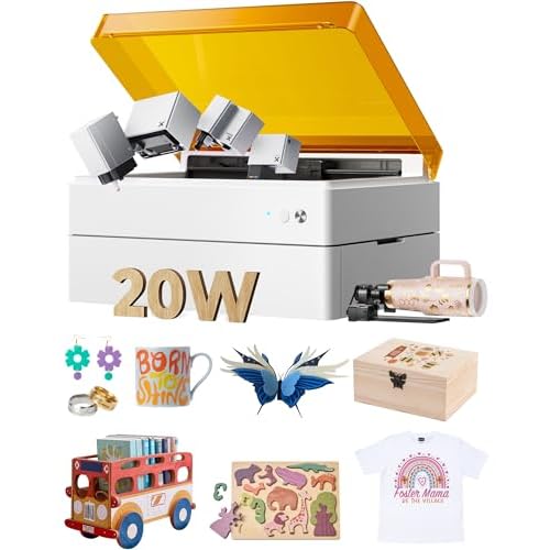 xTool M1 Ultra Laser Engraving Machine, Desktop 4-in-1 Craft Machine with 20W Laser Engraver, Inkjet Printing, Blade Cutting, Pen Drawing, Support Rotary Engraving on Tumblers - Premium Bund