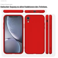 Zuvirelx Silikon Handyhülle für iPhone XR Hülle, Weiches Griff, Dünne, Minimalistisch, Stoßfest, rutschfest, Taschenpassend - Rot – Ansicht 7