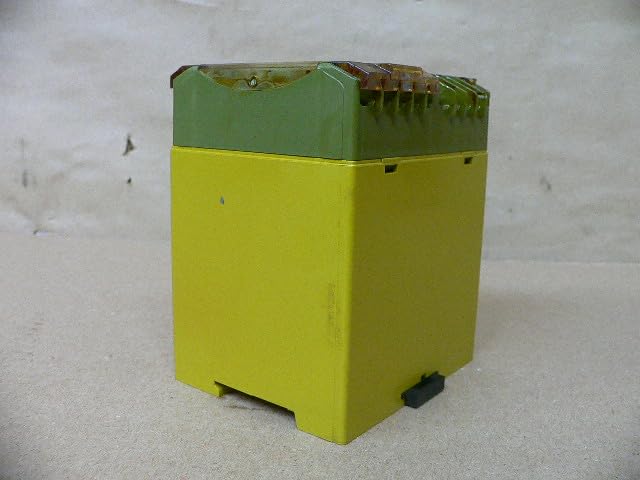 Side view of the P2hz5 230Vac 2S 2O Safety Relay, showing its compact yellow housing.