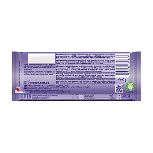 Milka Bubbly tavoletta di cioccolato Cioccolato al latte delle Alpi aerato con cacao sostenibile - 90 g (Confezione da 3) - Immagine 3