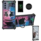 Kinetijy Case Compatible for PCD P65R Bengal MAX Phone Case Cover [with 1* Tempered Glass Screen Protector][Hard PC + Soft Silicone][Ring Support] [Luminous Effect] YGH-BQ