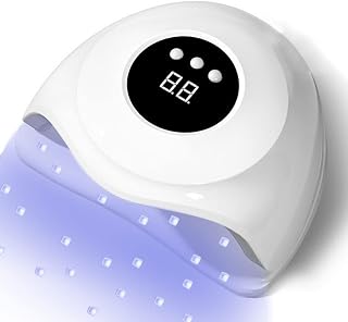 72W UV LED Nail Lamp,UV Gel Nail Dryer for Gel Polish, 3 Timers Professional Nail Light,Curing Toe Nails,for Salon and Home Use White
