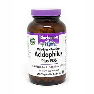 Image of BlueBonnet Probiotic Acidophilus Plus FOS Vegetarian Capsules, 250 Count