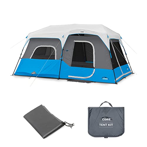 Carpa CORE instantánea para 9 personas con luz y kit