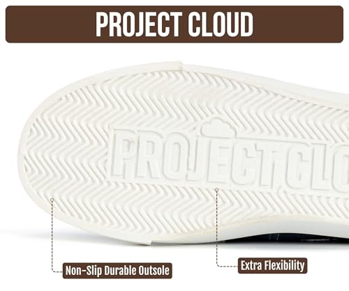 Image of Project Cloud Canvas Sneakers for Women - Memory Foam Slip On Shoes Women Footwear - Lightweight and Non Slip Fashion Sneakers (Seasalt)