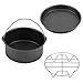 Kit accessori per friggitrice ad aria, accessori per friggitrice ad aria compatibili con la maggior parte delle friggitrici ad aria per frittelle per patatine fritte per pizza(Nero)