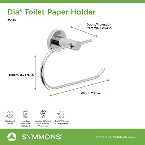 Symmons 353Tp Dia Wall-Mounted Toilet Paper Holder In Polished Chrome #TOP3