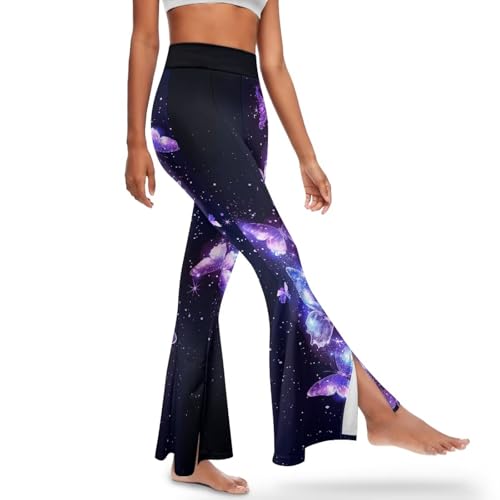 Women's Flare Yoga Pants High Waist Leggings Tummy Control Joggers Sweatpants Workout Gym3