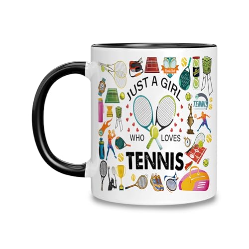 Tennis Kaffeetassen, bedruckte Keramik Tasse lustig, Keramiktasse Kaffeebecher Tasse für Tennisspieler Damen Herren Büro, Lustige Tasse Tennis Geschenk für Geburtstag Weihnachten Valentinstag 500 ml