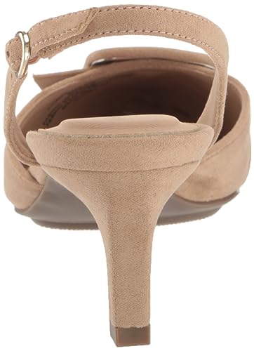 Anne Klein Womens Infinity Faux Suede Kitten Heel Slingback Heels3