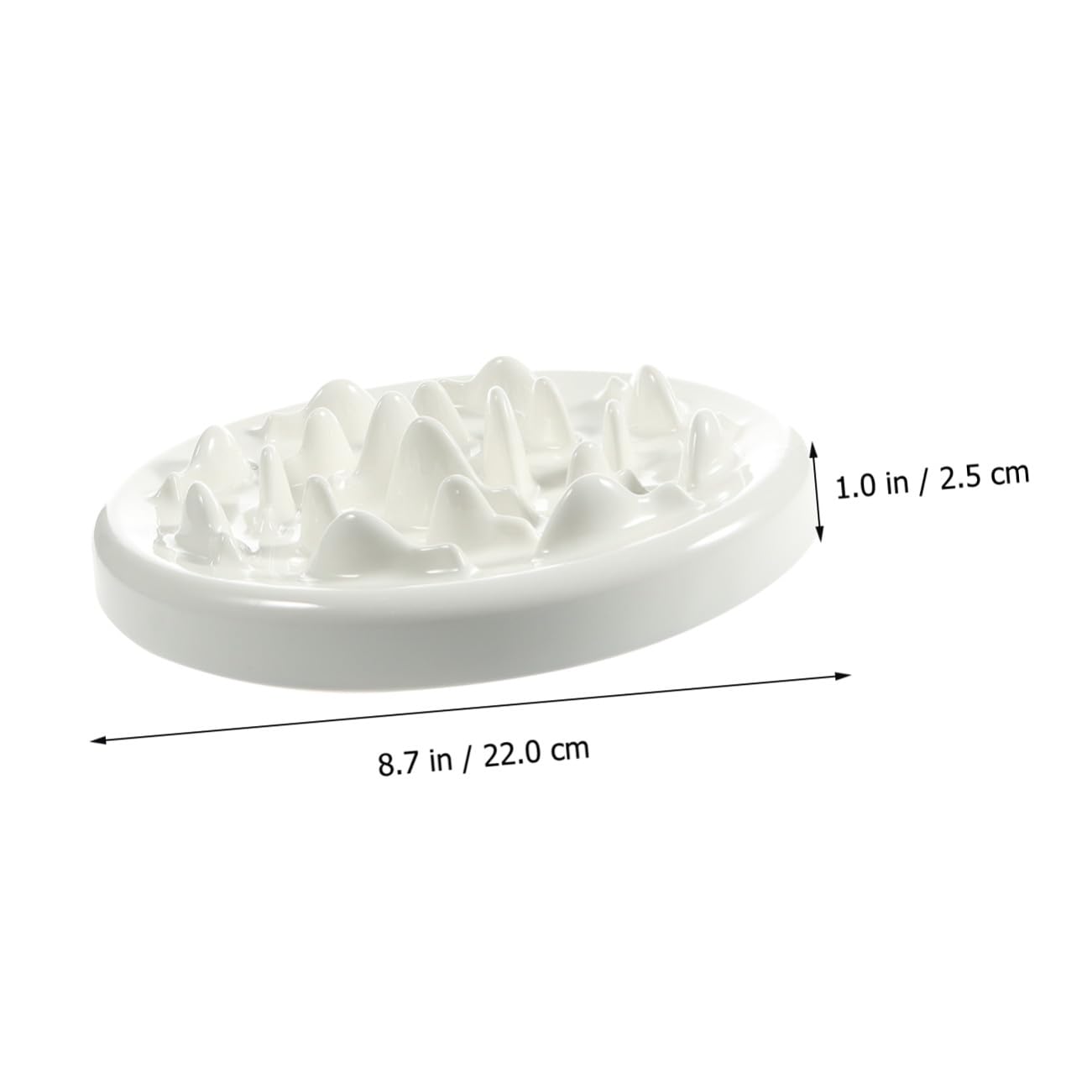 Gamelle pour Chat en Céramique, Mangeoire Lente Puzzle Anti-Chocs | Blanc, Forme Labyrinthe, sans Odeur, pour Chat et Chien, Alimentation Ludique, Usage Quotidien