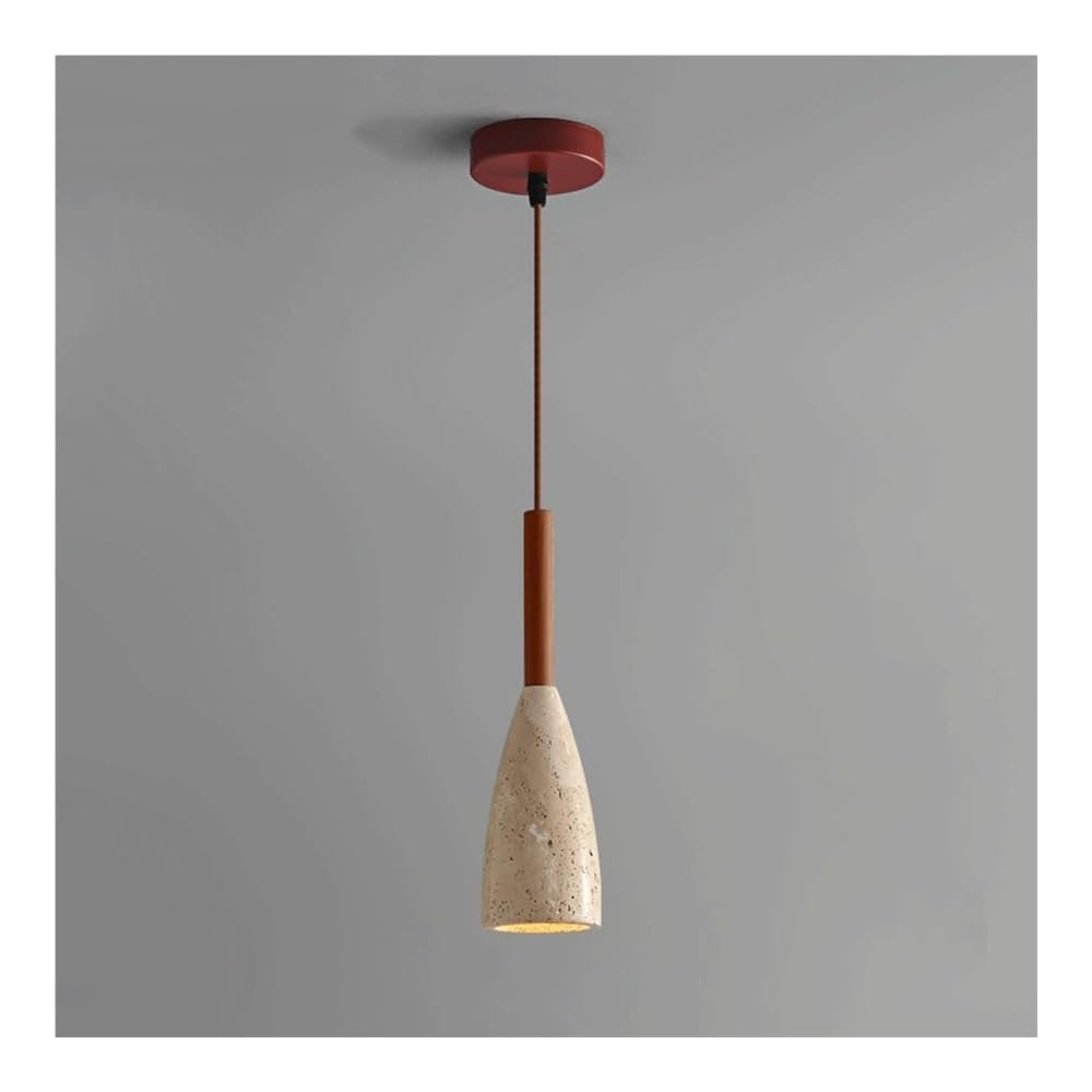 Lustre long en pierre naturelle pour îlot de cuisine et salle à manger moderne