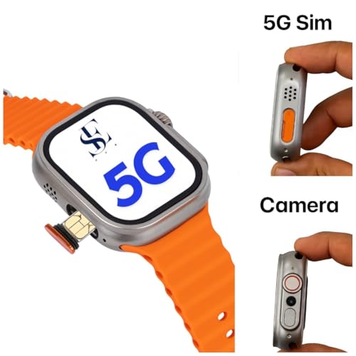 Image of SE HUB HK Ultra one Smart Watch with 4G /5G Sim Card with Rotating Camera, 2.2'Amoled Hd Display, 4GB RAM + 32GB Storage, 100 + Sports Mode, WiFi GPS, Video Calling, Smartwatch for Men and Women