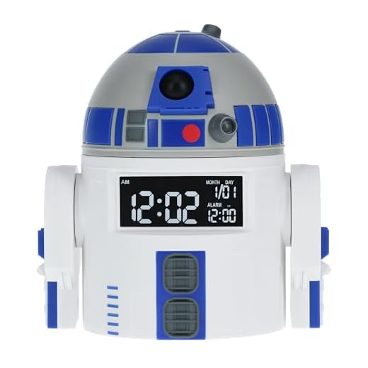 Paladone R2D2 Alarm Clock - Perfect Decor for Star Wars Fans - USB Cable Included - 13 cm (5") Tall
