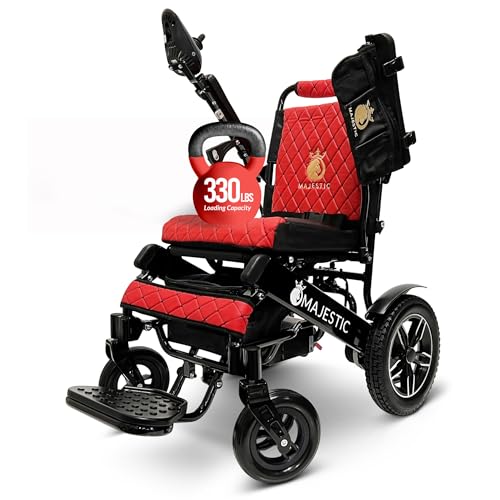 Majestic IQ-9000 Electric Wheelchairs for Adults, Lightweight Foldable Electric Wheelchair for Seniors, 19 Miles Long Range & 20