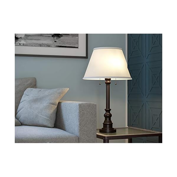 Kenroy Home 30437BRZ Spyglass Table Lamp with Bronze Finish, Classic Style, 30.5" Height, 17" Width, 17" Depth - Image 5