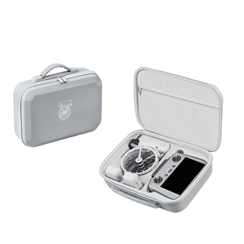 DFTIM Flip Case For DJI Flip Fly More Combo Hard Case, PU Leather Portable Shoulder Bag, Waterproof Travel Box Can Storage RC2/RC-N3 Remote/7 Batteries/Charging Hub/65W Charger/Drone Accessories