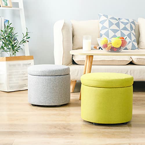 Repose-pieds blanc compact pour optimiser le rangement du salon - 3