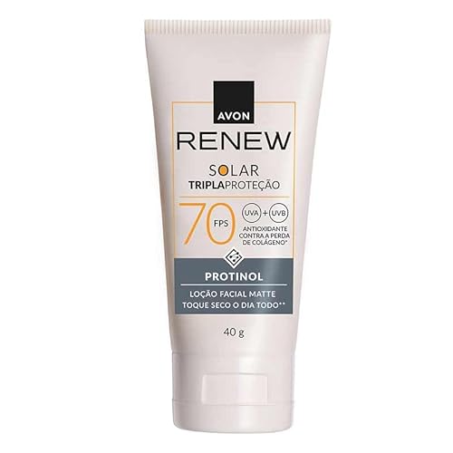 Renew Solar, Protetor Facial Matte FPS 70, Tripla Proteção UVA/UVB,