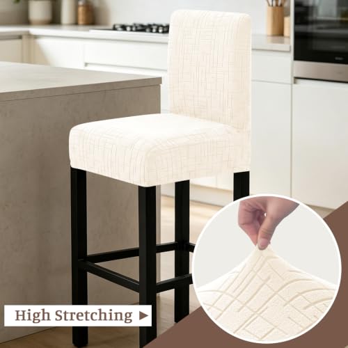 Image of FUANGUI Bar Stool Covers Set of 4, Stretch Bar Stool Seat Covers