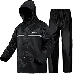 Capa de Chuva Motoqueiro Impermeável – Conjunto Completo com Jaqueta e Calça, PVC Reforçado, Ajuste Rápido, Leve e Durável – Ideal para Motociclistas e Ciclistas