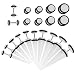 BodyJ4You Fake Taper Kit 20 Pieces Fake Tapers and Plugs 2G-00G Fake Stretching Kit Look 4mm-10mm