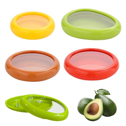 Doafoce 4 Piezas Envase de Silicona Reutilizable para Frutas y Verduras para Refrigerador Conservación de Alimentos los Recipiente para Almacenar Alimentos