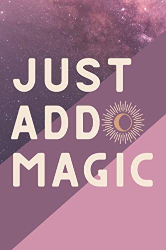 Just Add Magic Journal, Unruled Blank Notebook & Journal with Star Motif on each page, 120 Pages, 6 x 9" Notebook
