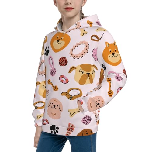 Cute Dog Kid Hoodies Boys Sweatshirts Girls Pullover with Pocket2