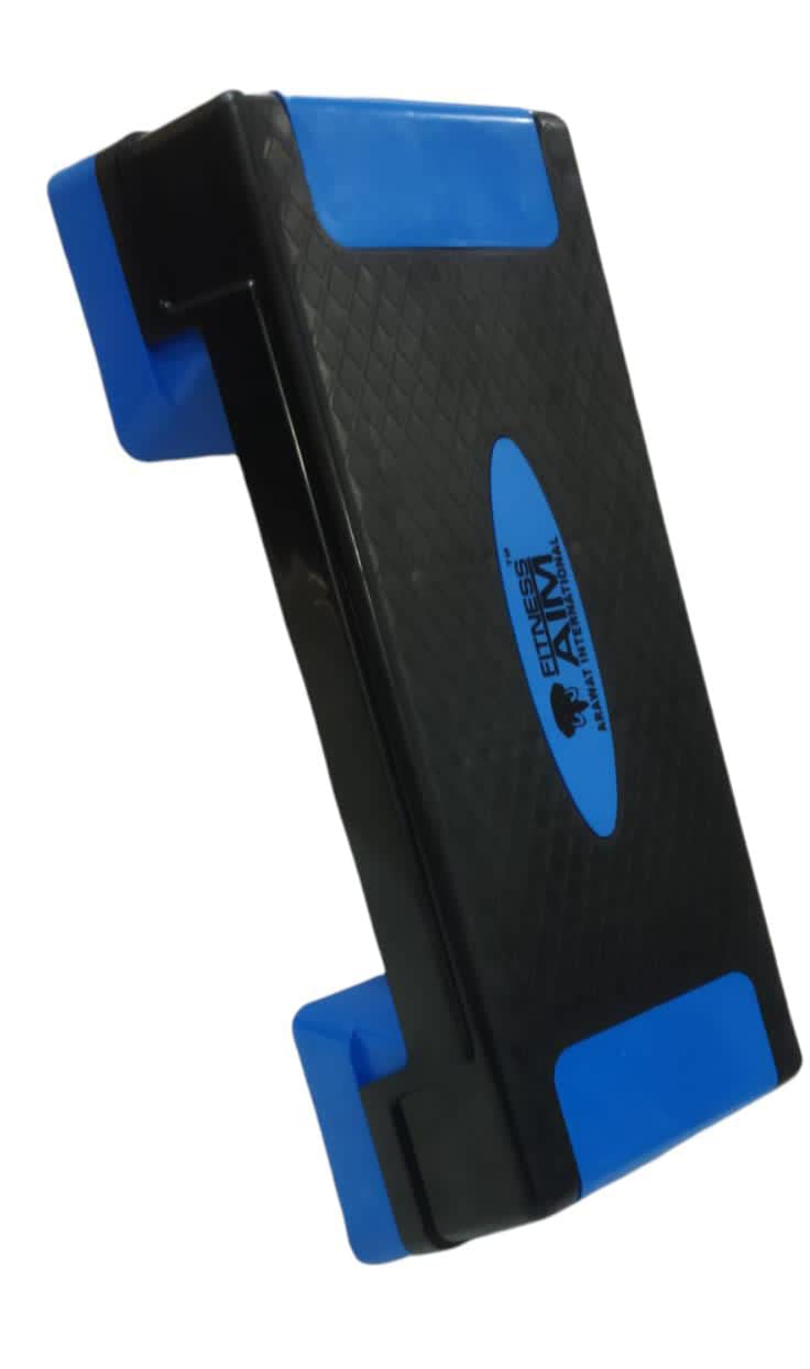 Fitness Aim Exercise Step Platform Aerobic Stepper Bench Fitness Equipment Workout Deck with Adjustable Riser Height and PVC Jump Rope for Workout & Gym-Blue-image-13
