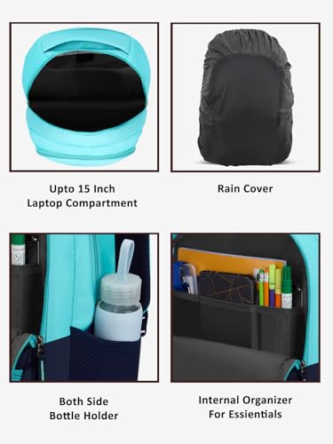 Image of Lavie Sport 29L Atlas | 19 Inch | Fits Upto 15 Inch Laptop Backpack | Laptop Compatiable | Raincover | College Bag | For Men & Women