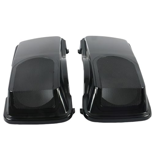 Vivid Black Hard Saddlebag 6x9 Speaker Lids Para Harley Touring Road King Electra Street Glide CVO Ultra Classic 1994-2013 miniatura 2