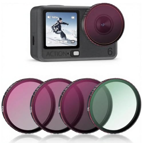 Image of Yantralay Waterproof Housing for D JI Os mo Action 6 | Protective Case with Dual Cold Shoe Mount | PC Shell for Diving Snorkeling Surfing | Action Camera Accessories (ND /CPL Filter Kit)