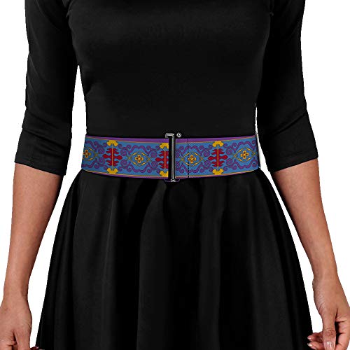 Buckle-Down Belt Women's Cinch Classic Aladdin Magic Carpet Tapestry Blue Purple Gold Red Available In Adjustable Sizes3